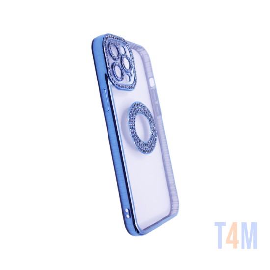 Soft Silicone Case with Diamond Design for Apple iPhone 12 Pro Blue